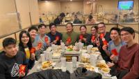 Members of the Chinese American Dental Association enjoying a meal in a restaurant